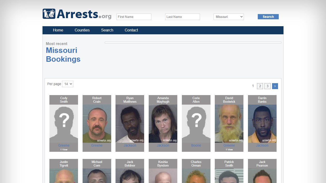 Missouri Arrests and Inmate Search